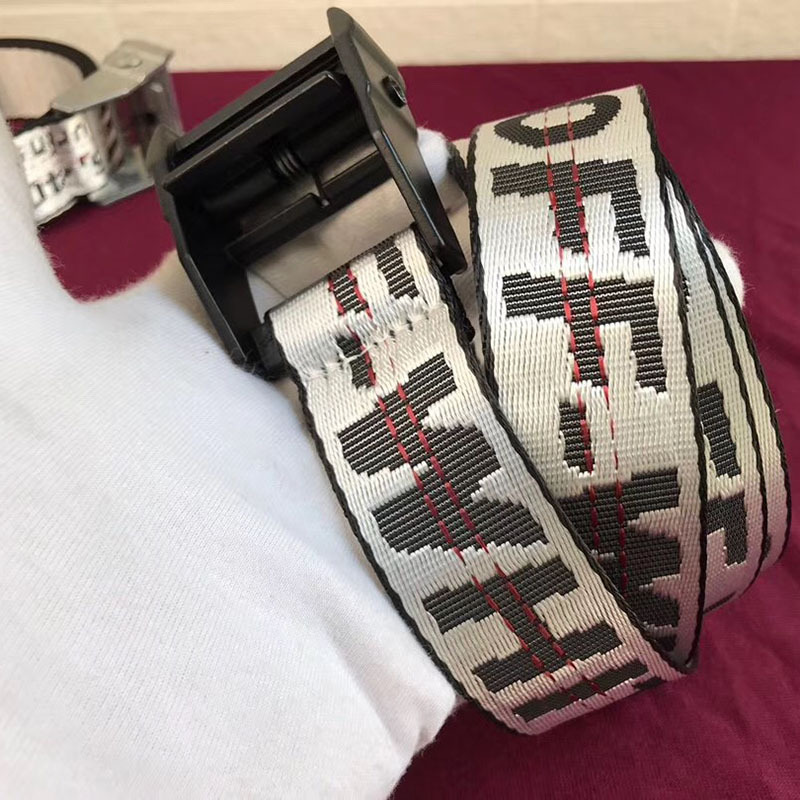 Off-White Waist Belt in White With Black Buckle