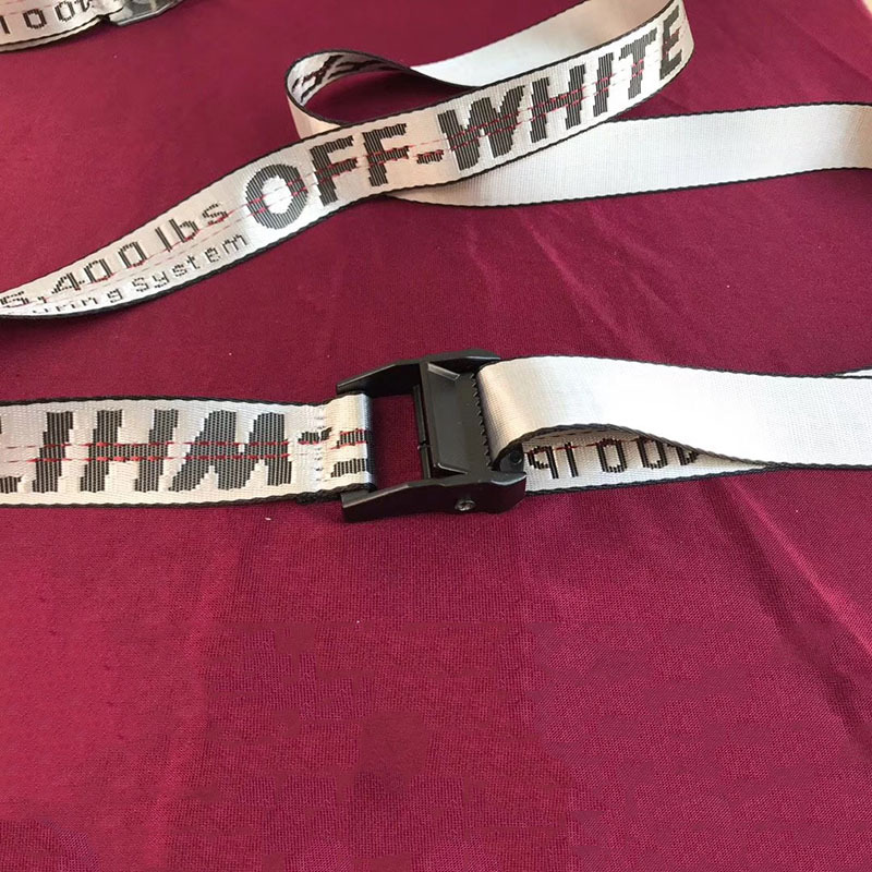 Off-White Waist Belt in White With Black Buckle