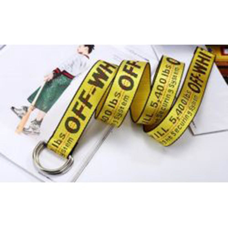 Off-White Waist Belt Women''s Canvas Belt(Yellow)