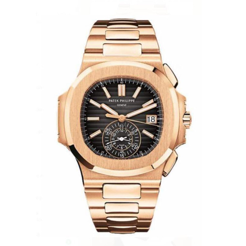 PATEK PHILIPPS SA Rose Gold Watch with Black Dial