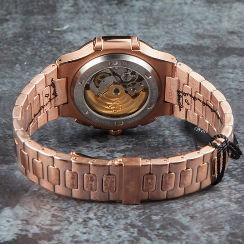 PATEK PHILIPPS SA Rose Gold Watch with Black Dial