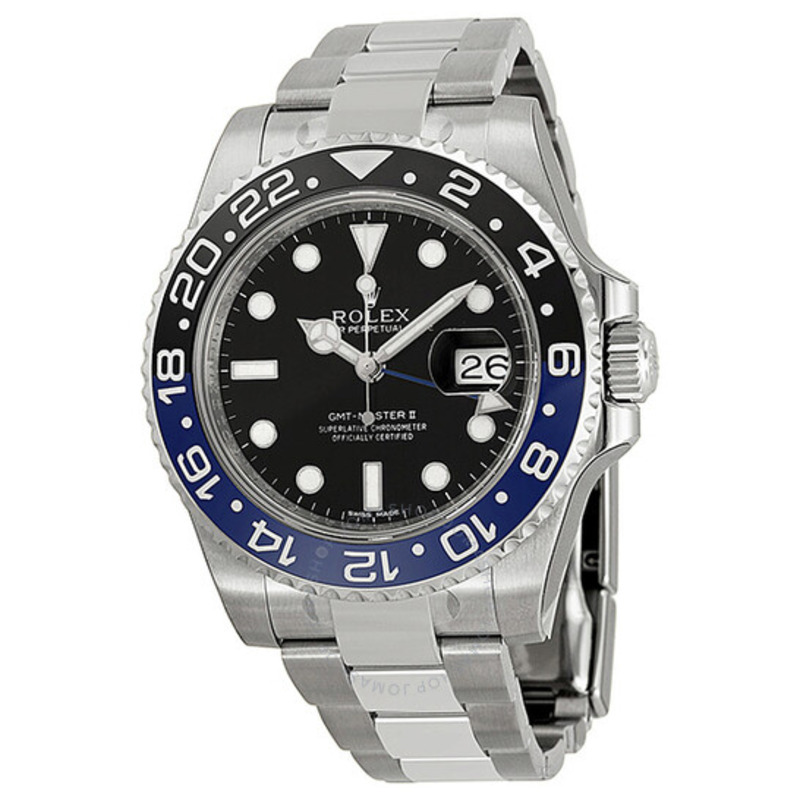 Rolex GMT Master II Batman Steel Automatic Black Dial Men''s Watch