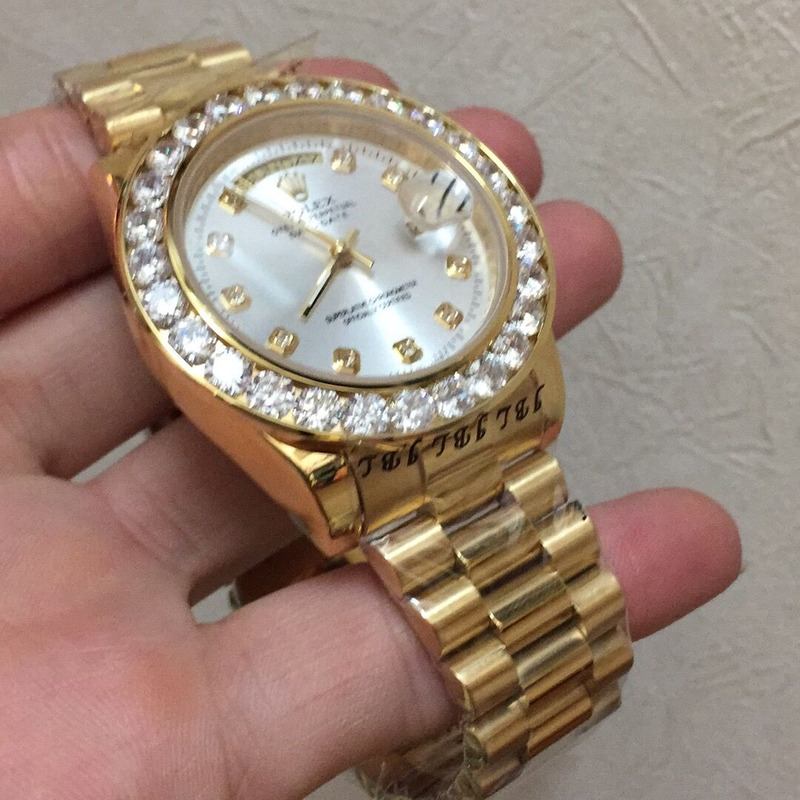 40mm Rolex 18K Yellow Gold Diamond Watch