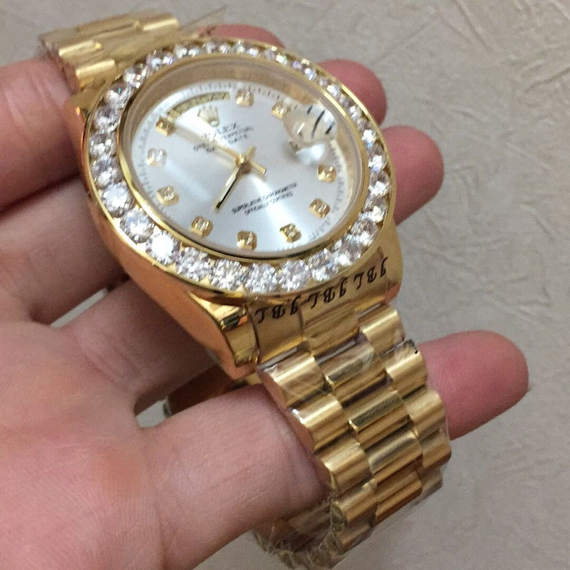 40mm Rolex 18K Yellow Gold Diamond Watch