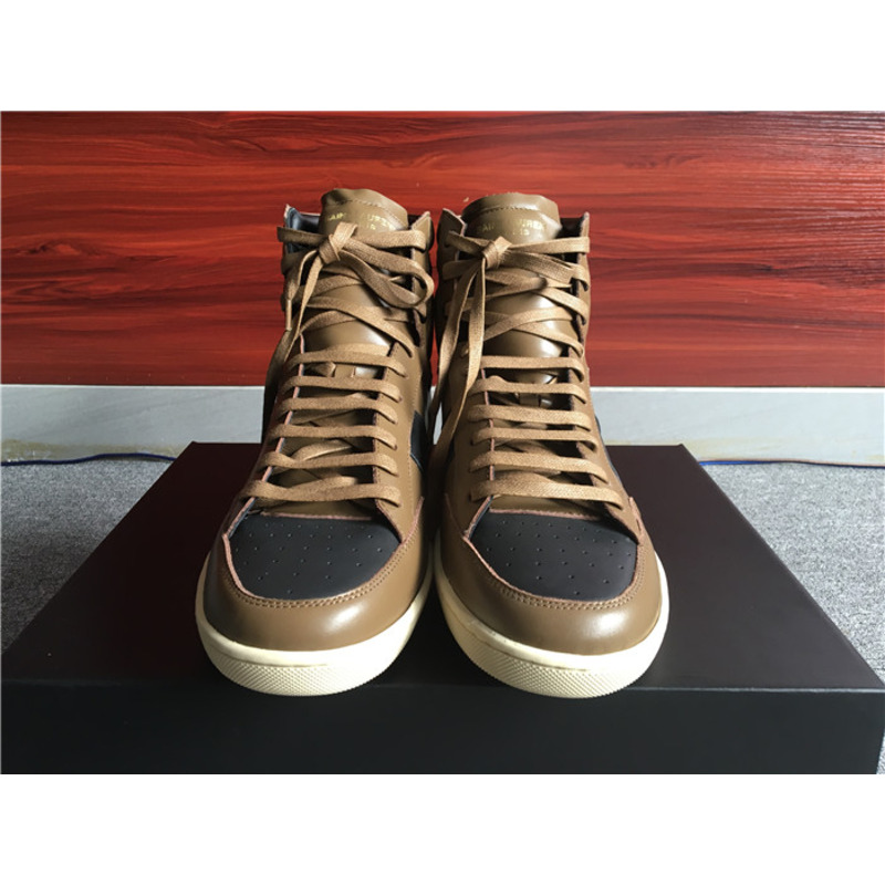 Limited Version Light Brown Leather High-Top Sneakers?