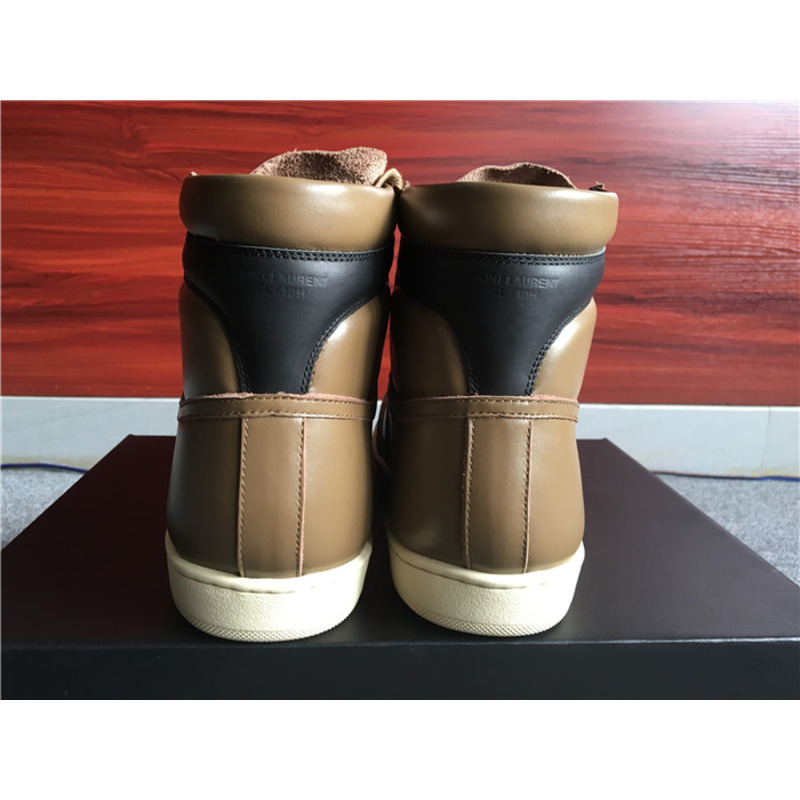 Limited Version Light Brown Leather High-Top Sneakers?