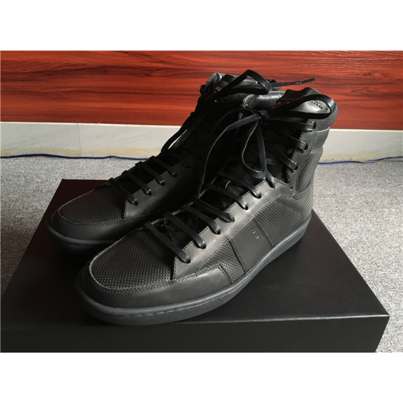 Limited Version Black Leather High-Top Sneakers?