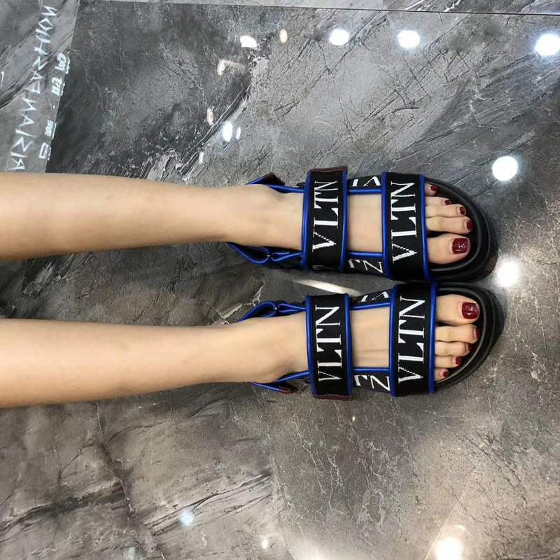 Valentino VLTN Platform Sandals in Blue