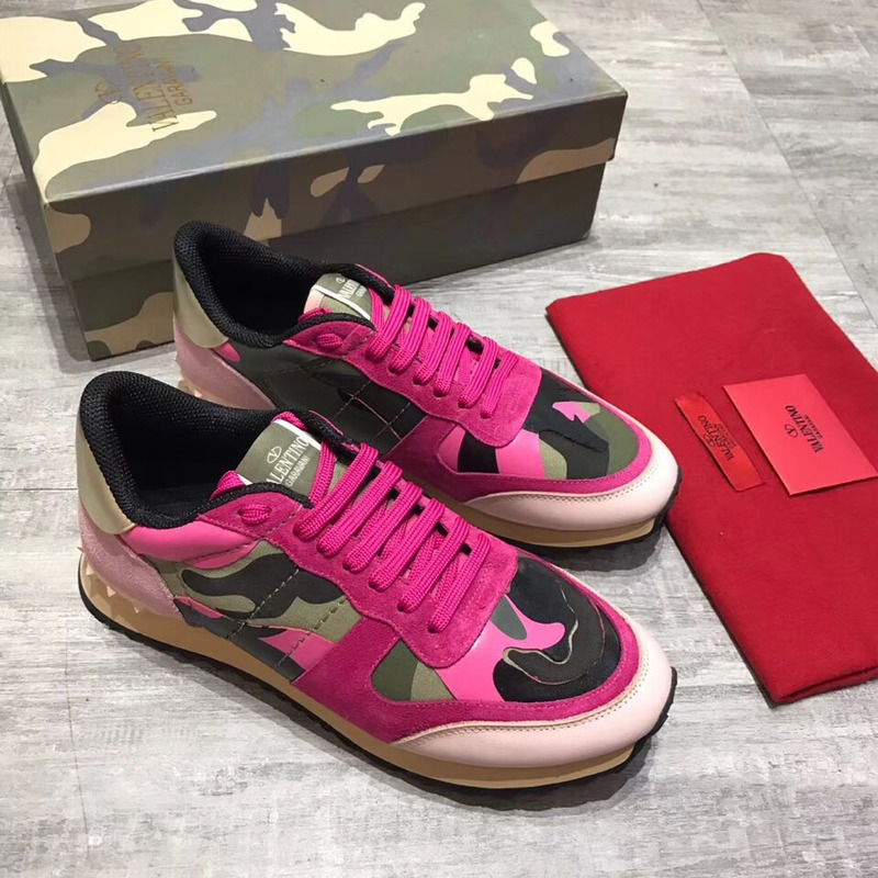 Valentino Metallic Details Camouflage Sneaker