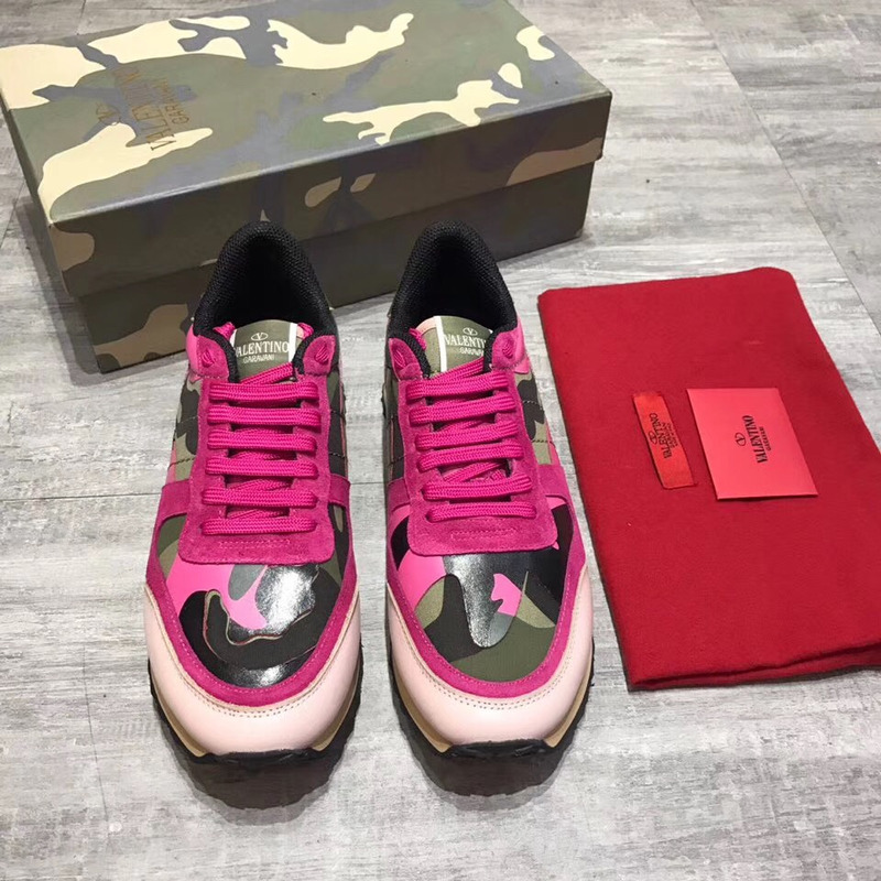 Valentino Metallic Details Camouflage Sneaker