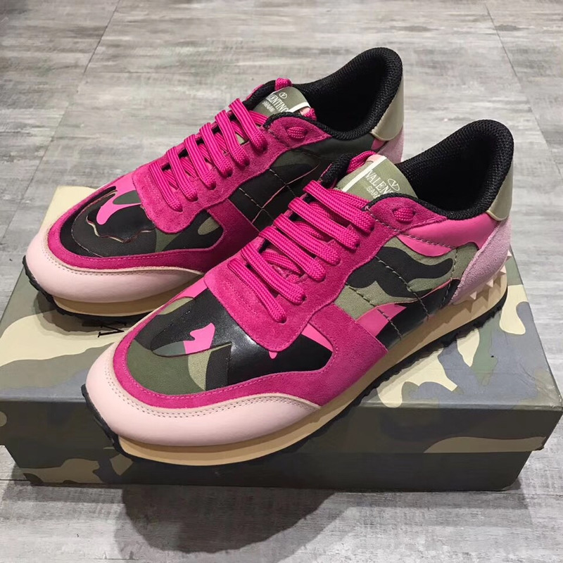 Valentino Metallic Details Camouflage Sneaker