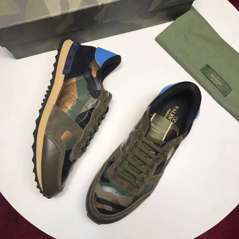 Valentino Garavani Green Camustars Rockrunner Sneakers