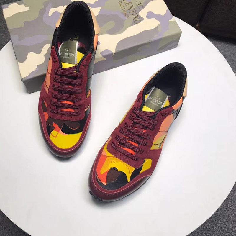 Valentino Camouflage Rockrunner Trainer(70M D. ORANGE)