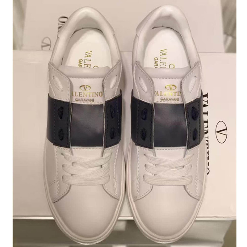 Valentino Open Low Top White/Blue Sneakers