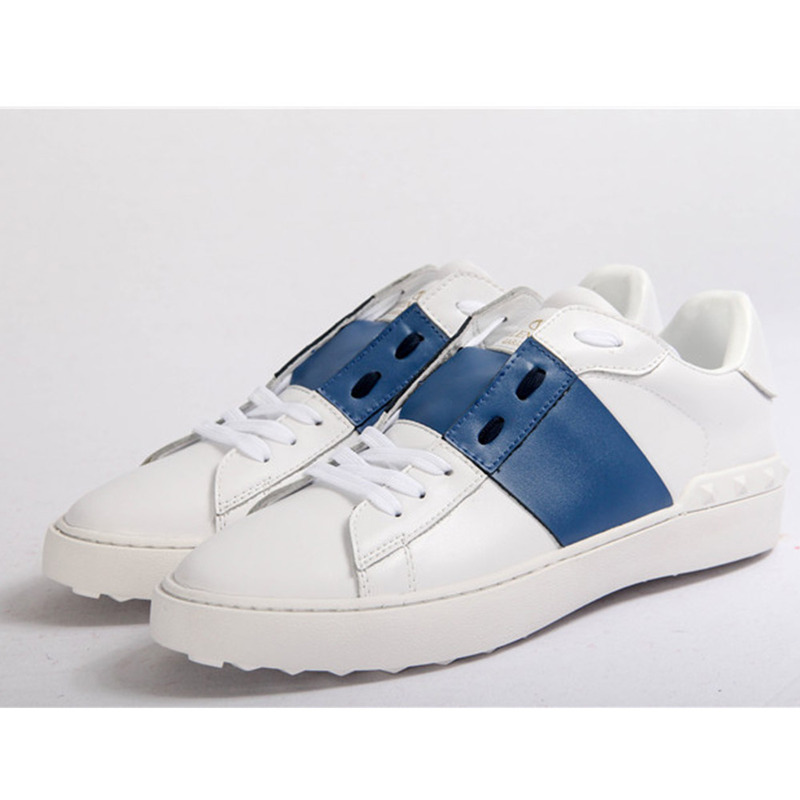 Valentino Open Low Top Blue Block Sneakers