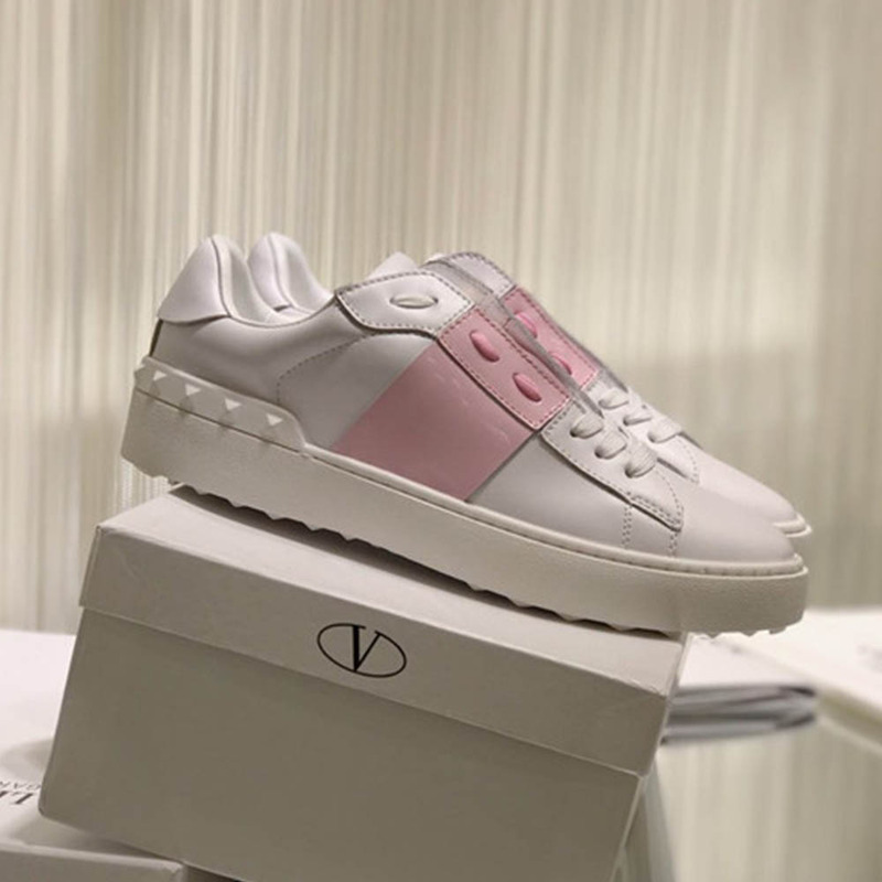 Valentino Open Low Top Pink Block Sneakers