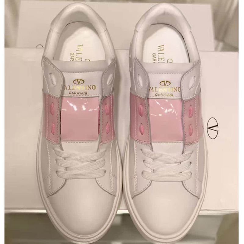 Valentino Open Low Top Pink Block Sneakers