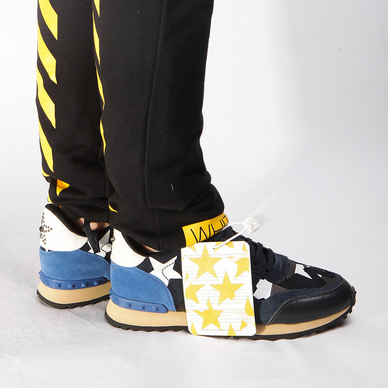 Valentino Star-print Sneakers in Blue for Men