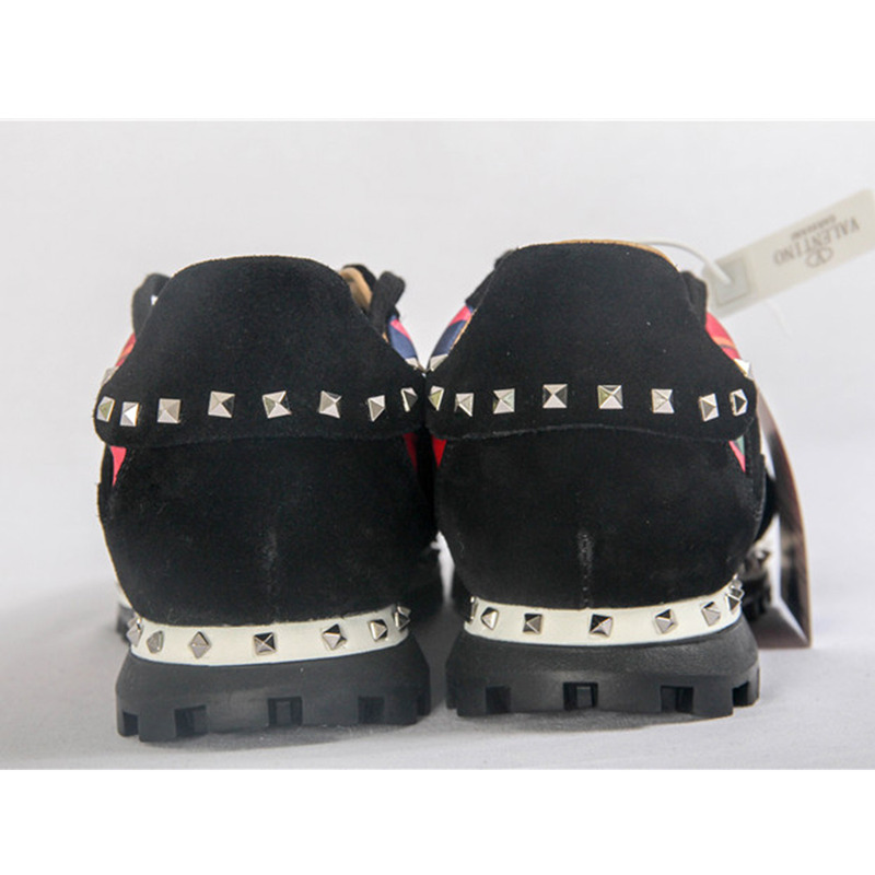 Valentino Rockstud Studded Black Suede Trainers