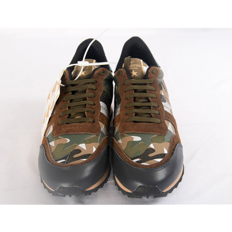 Valentino Garavani Green Camustars Rockrunner Sneakers