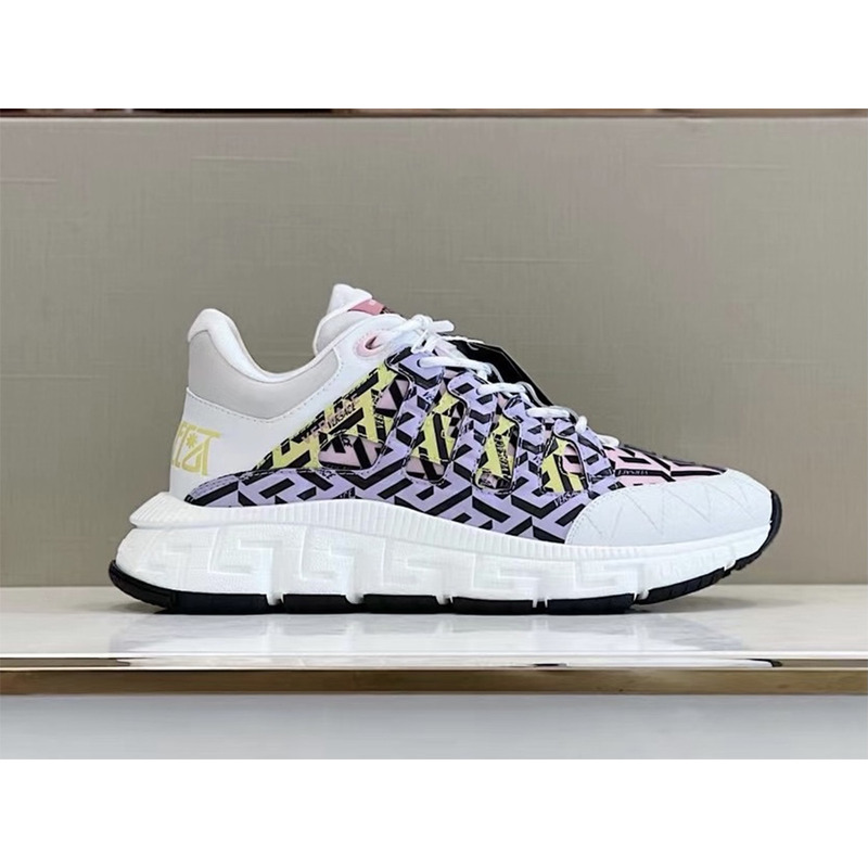 Versace Trigreca Sneakers Purple Pink & Yellow