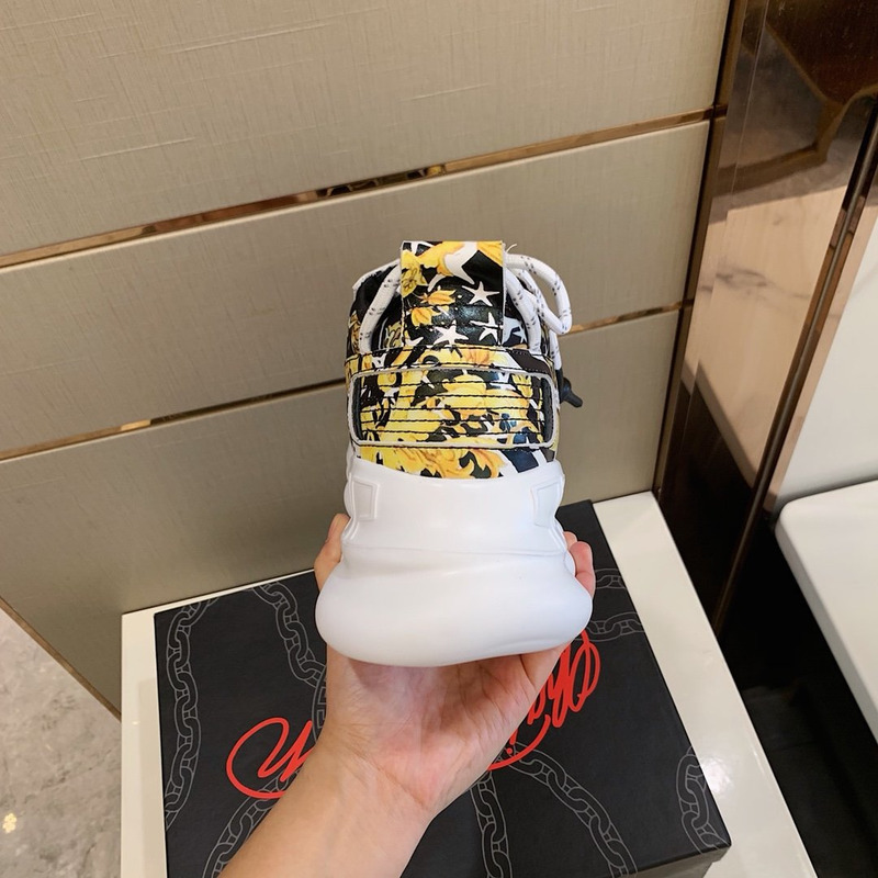 Versace Chain Reaction 2 Nylon Sneakers in Black