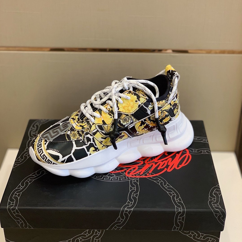 Versace Chain Reaction 2 Nylon Sneakers in Black