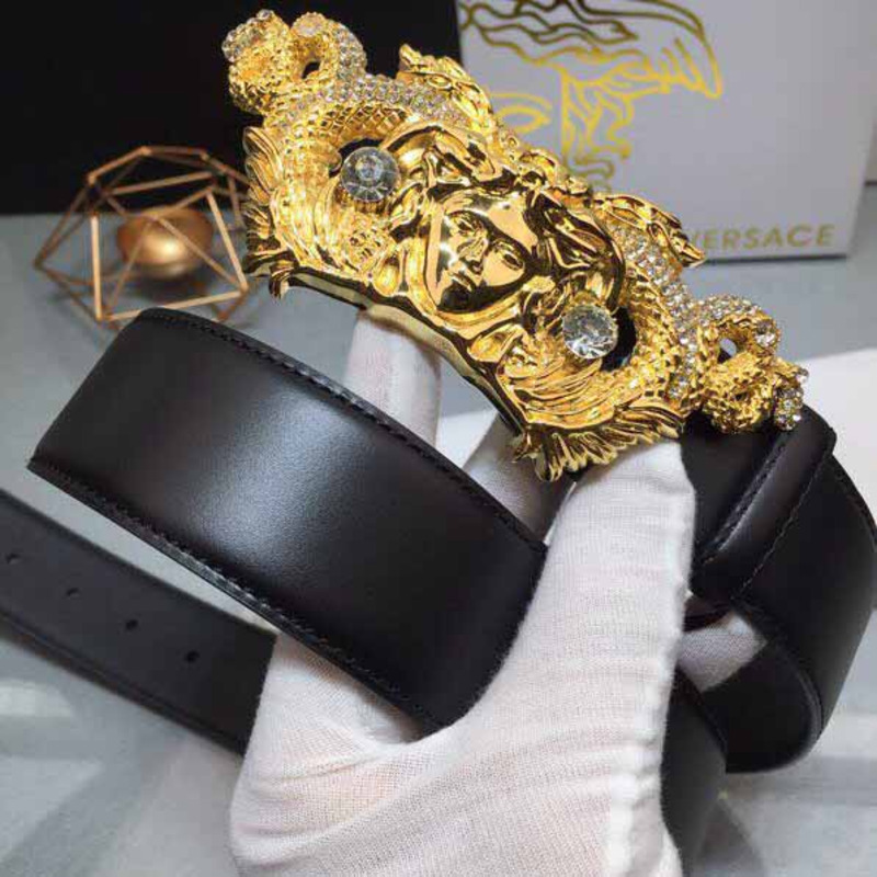 Versace Medusa Head Leather Belt