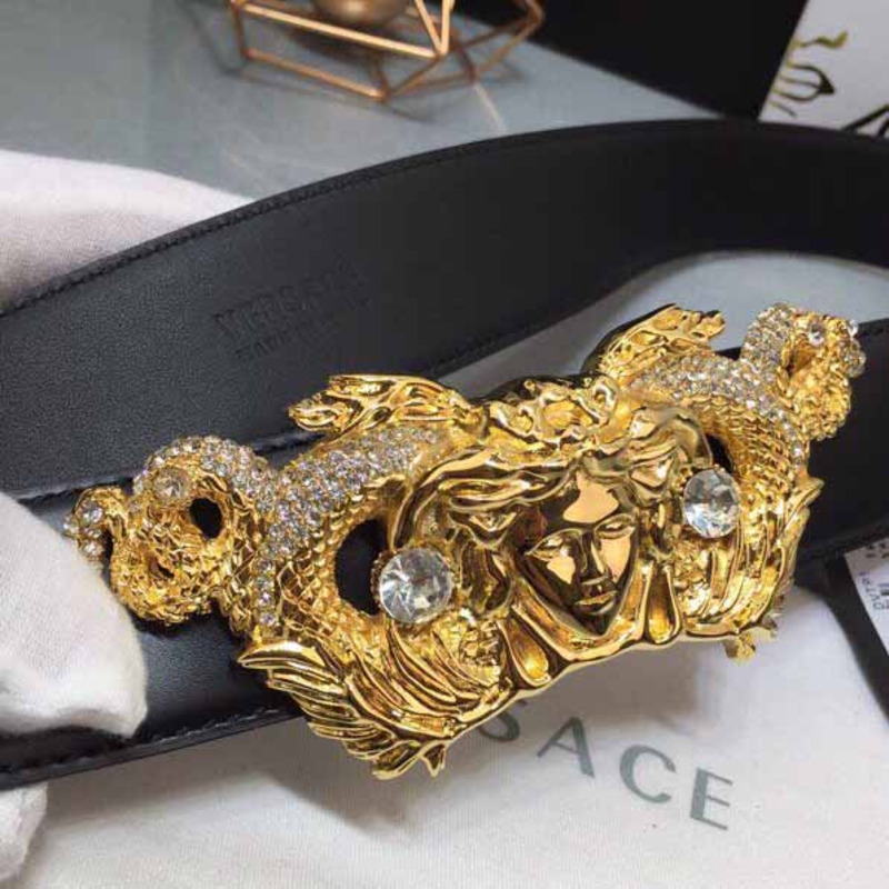 Versace Medusa Head Leather Belt