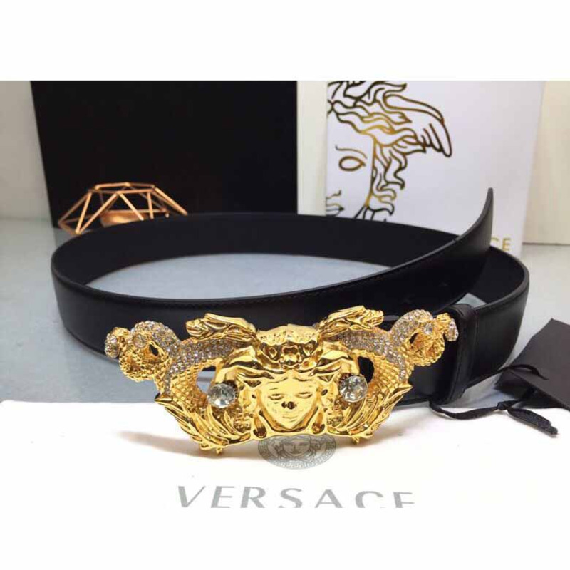 Versace Medusa Head Leather Belt