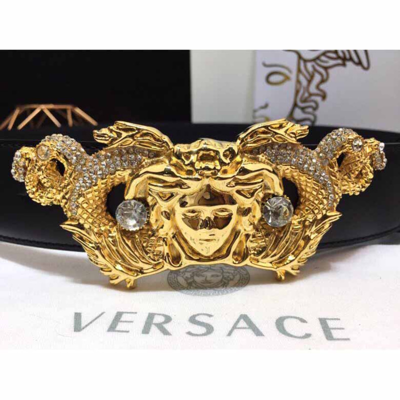 Versace Medusa Head Leather Belt