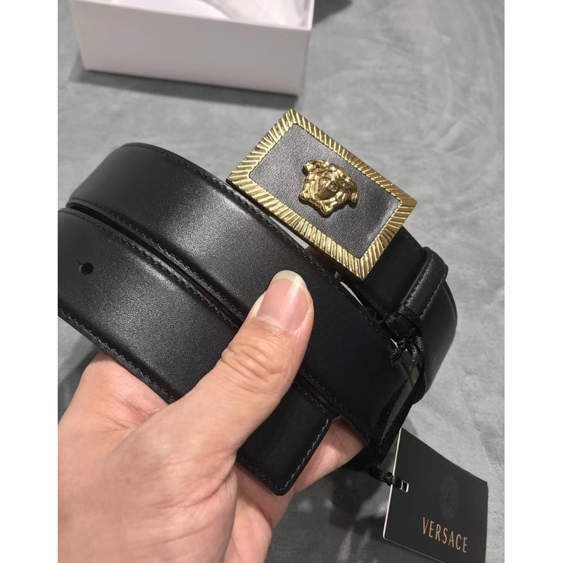 Versace Medusa Head Leather Belt