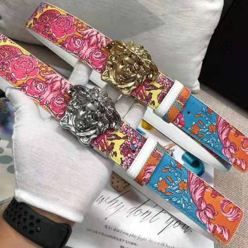 Versace Fluo Barocco Print Palazzo Belt