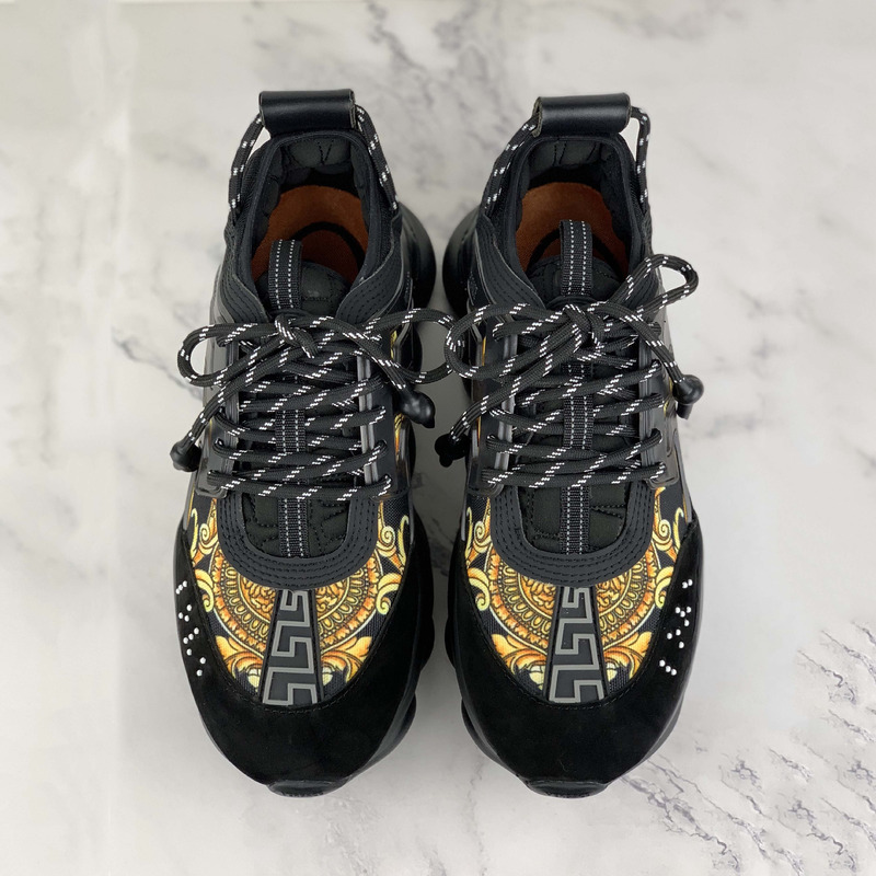 Versace Chain Reaction Sneakers in Black