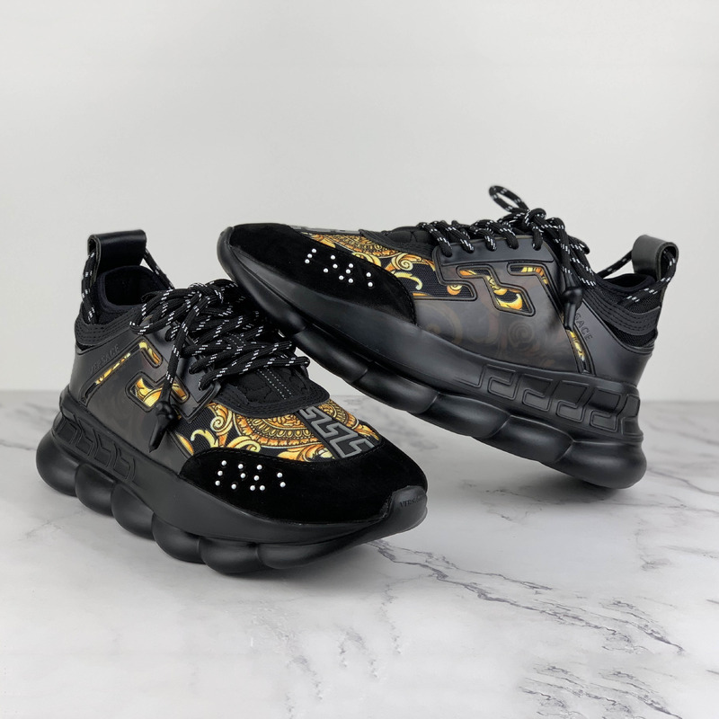 Versace Chain Reaction Sneakers in Black