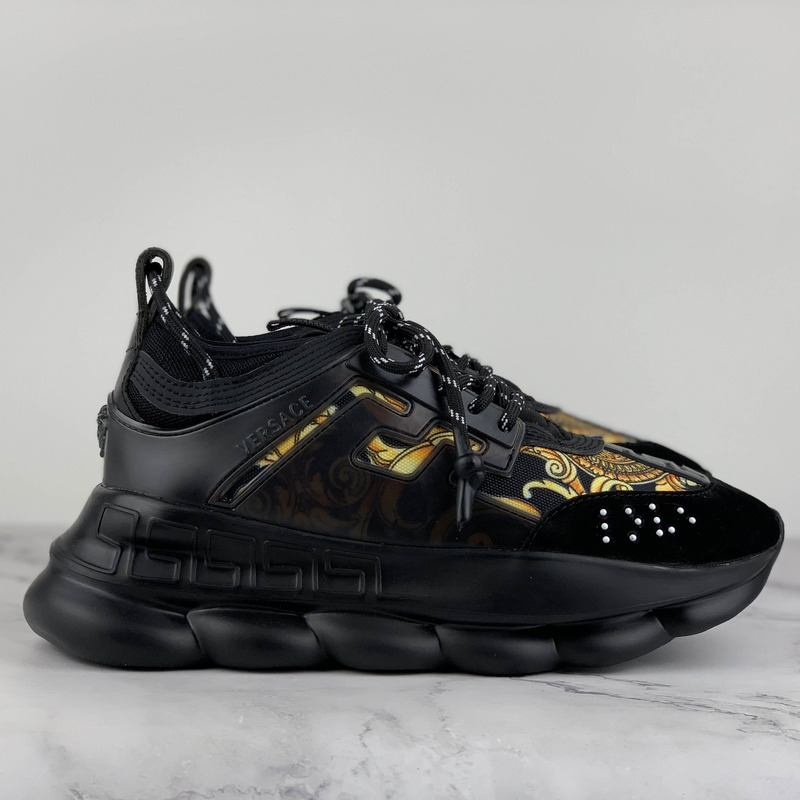 Versace Chain Reaction Sneakers in Black