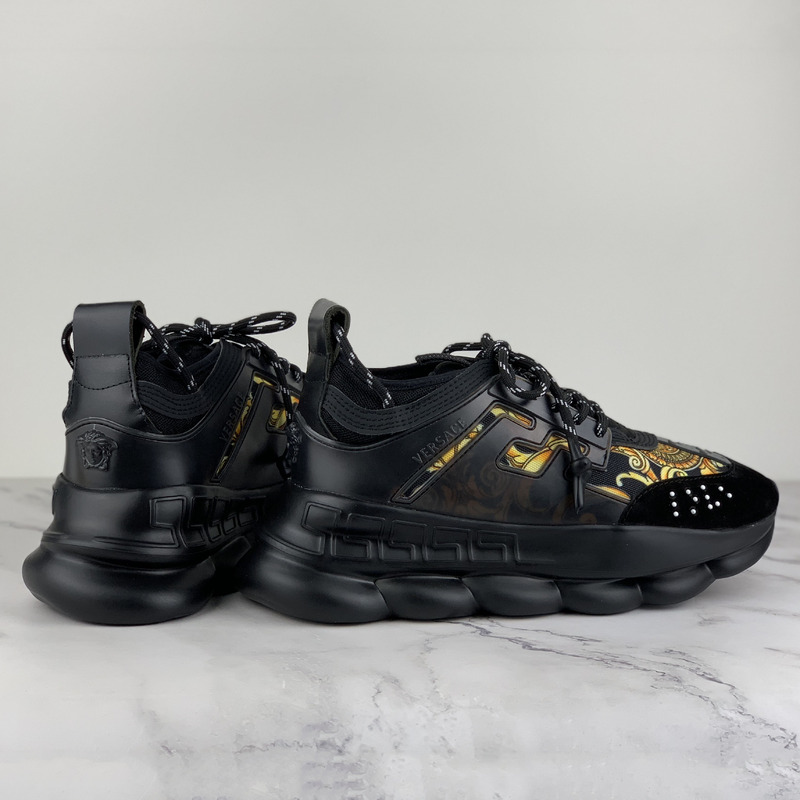 Versace Chain Reaction Sneakers in Black