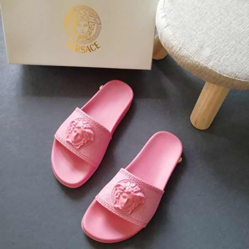 Versace Slides in Pink