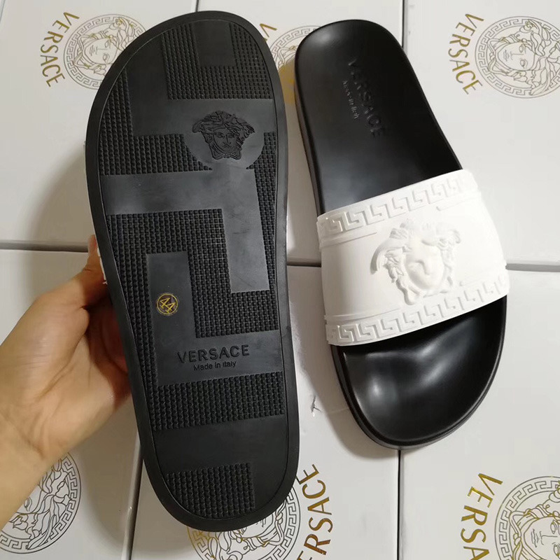 Versace Palazzo Pool Slides in White