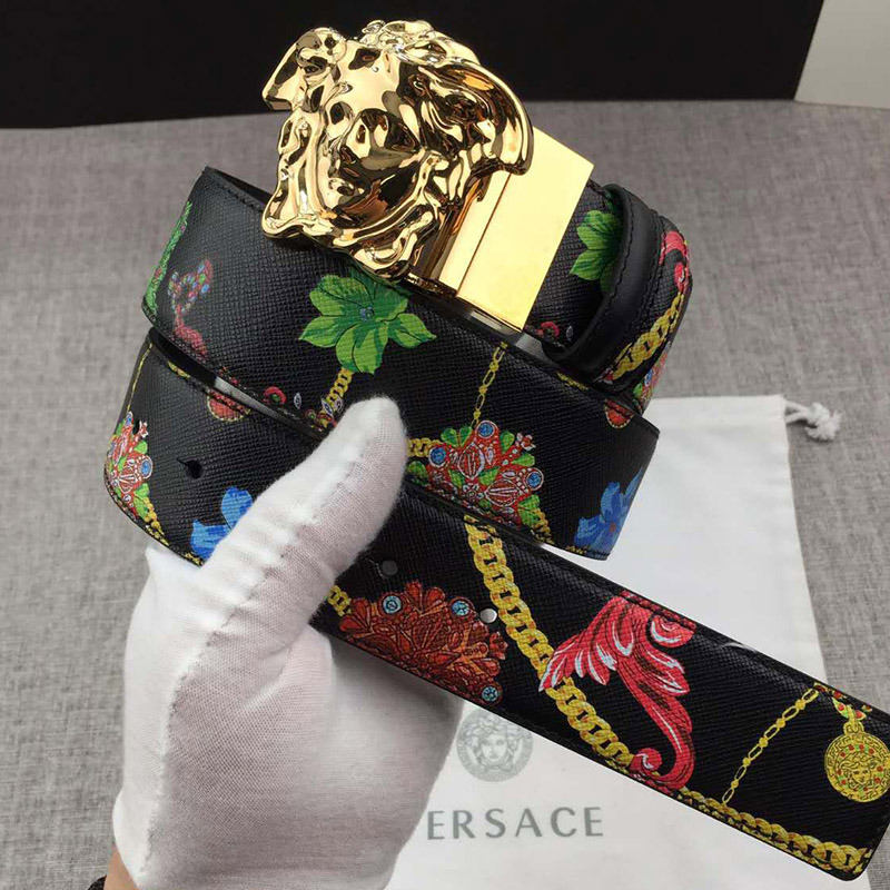 Versace Gioelleria Jetes Reversible Palazzo Belt in Gold