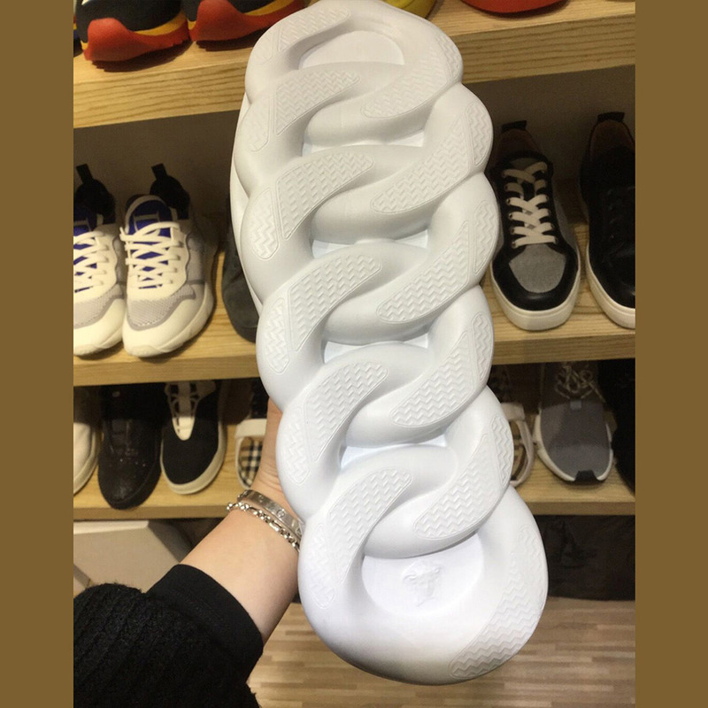 Versace Chain Reaction Sneakers in White