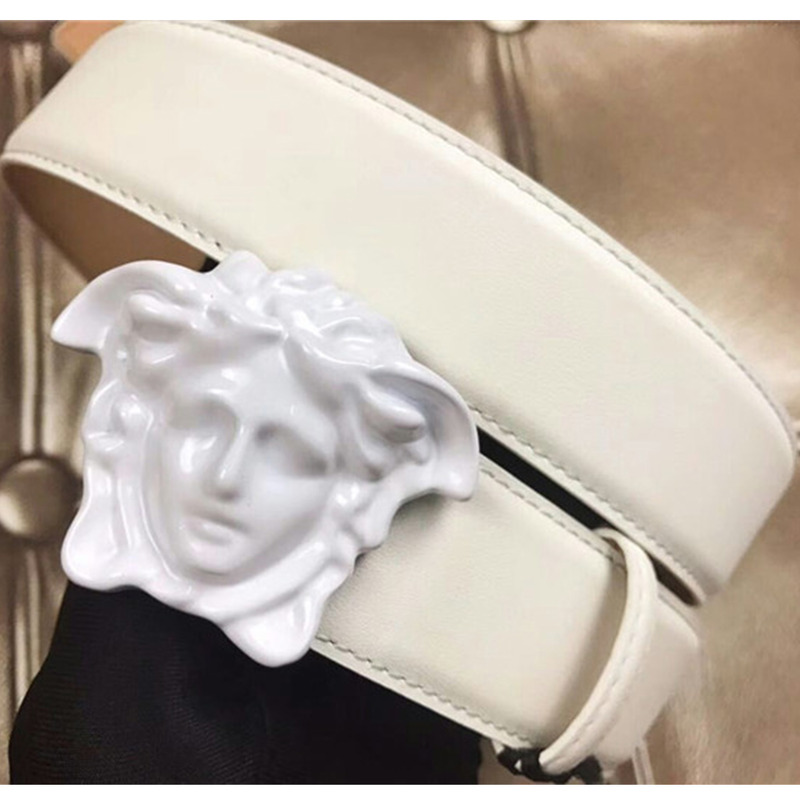 Versace White Leather Belts