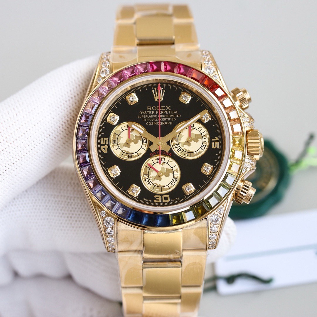 ROLEX DAYTONA COSMOGRAPH BLACK DIAL SAPPHIRE CRYSTAL 40MM Swiss Made